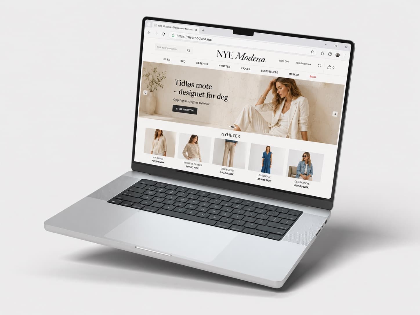 Nettbutikk – Komplett nettbutikk, integrert med kassen.